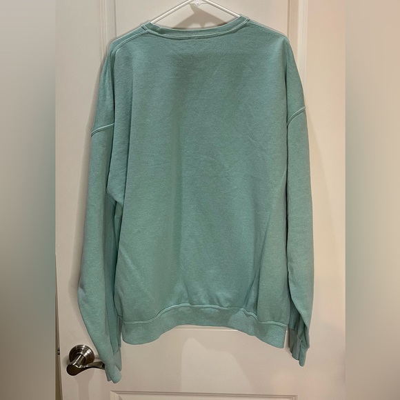 Peanuts 100% Cotton Teal Crew Neck Sweatshirt with Snoopy Design Size 2X - Picture 2 of 4